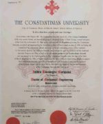 2005 | Nombramiento Doctor Honoris Causa Ingeniería Mecánica de D. Isidro Bocanegra por THE CONSTANTINIAN UNIVERSITY